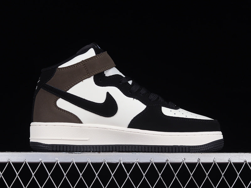 Nike Air Force 1 Mid "Black/Brown/White"