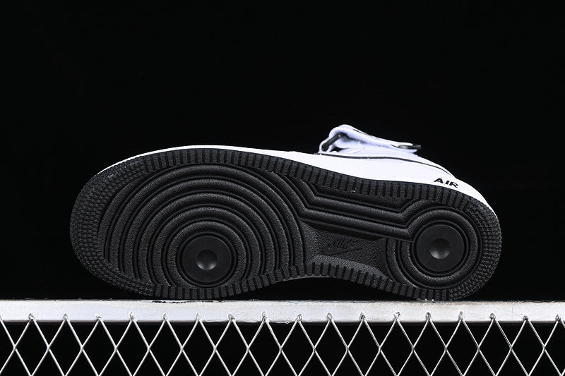 Nike Air Force 1 Mid "All White/Black"