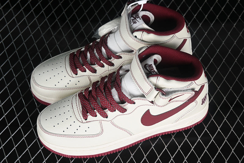 Nike Air Force 1 Mid "Black/Crimson"