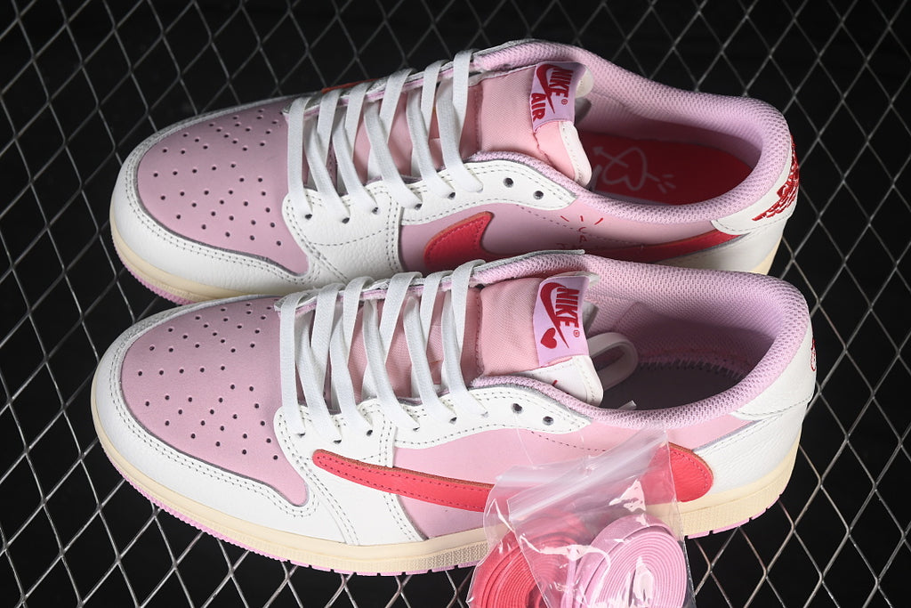 Air Jordan 1 Retro Low OG X Travis Scott "Sail/Tropical Pink"