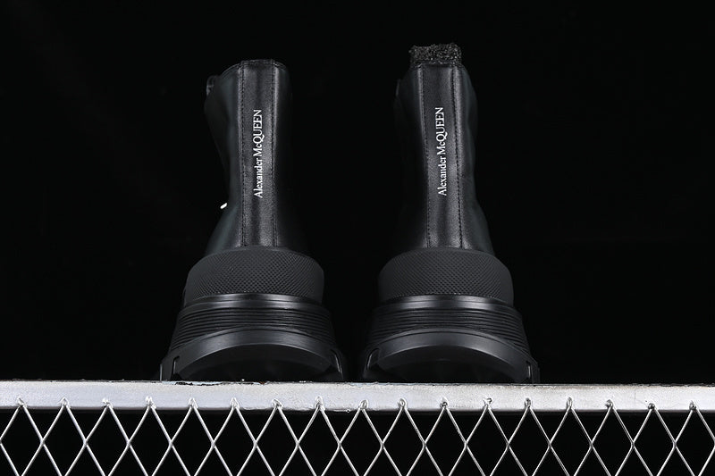 A McQ Tread Slick Leather Boots "Black"