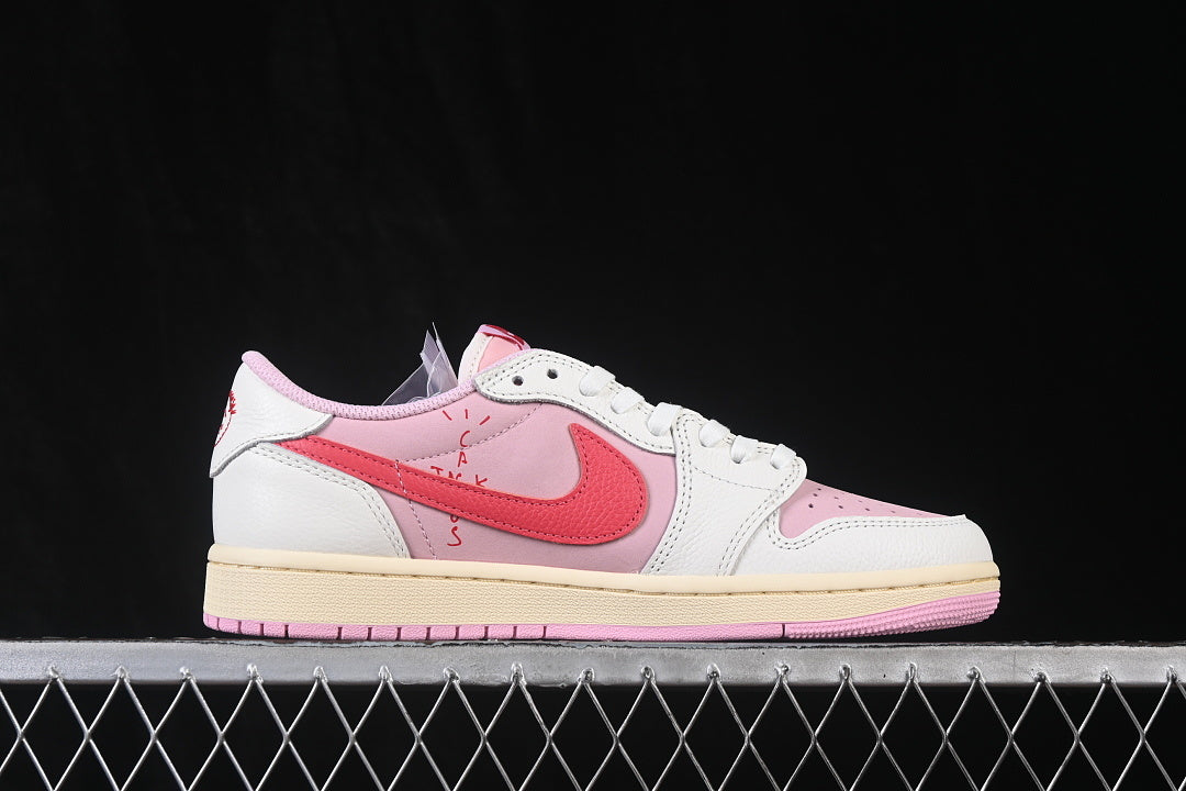 Air Jordan 1 Retro Low OG X Travis Scott "Sail/Tropical Pink"