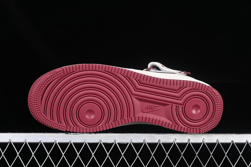 Nike Air Force 1 Mid "Black/Crimson"