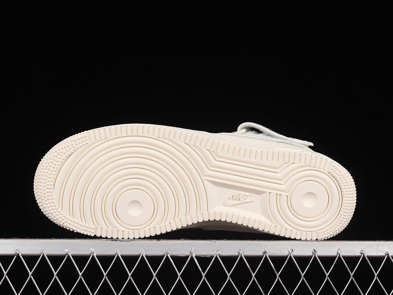 Nike Air Force 1 Mid Reflective "Triple Cream/Grey"