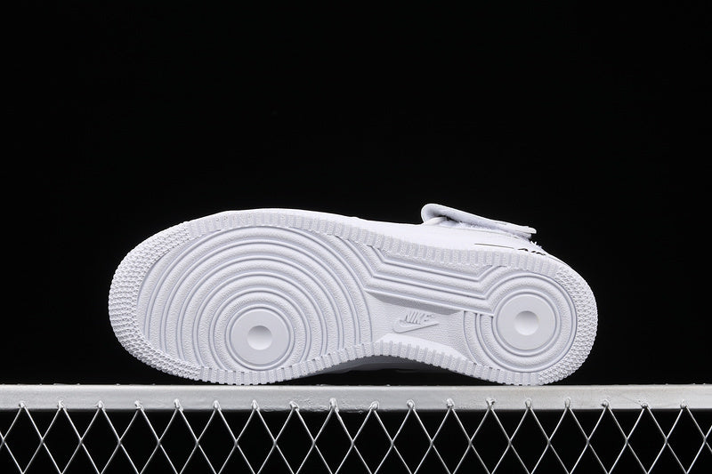 Nike Air Force 1 Mid "All White/Black"