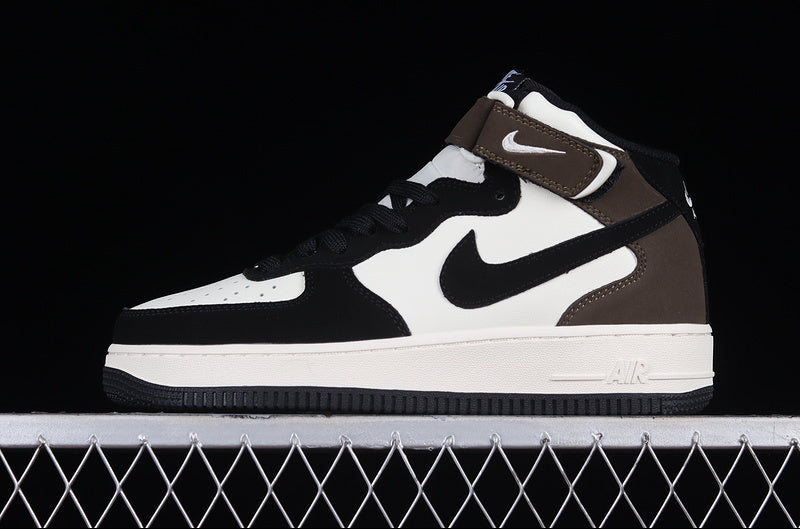 Nike Air Force 1 Mid "Black/Brown/White"