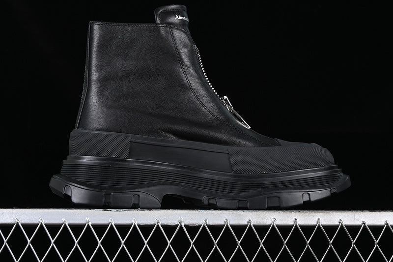 A McQ Tread Slick Leather Boots "Black"