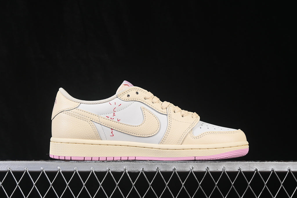 Air Jordan 1 Retro Low OG X Travis Scott "Muslin/Shy PinK"
