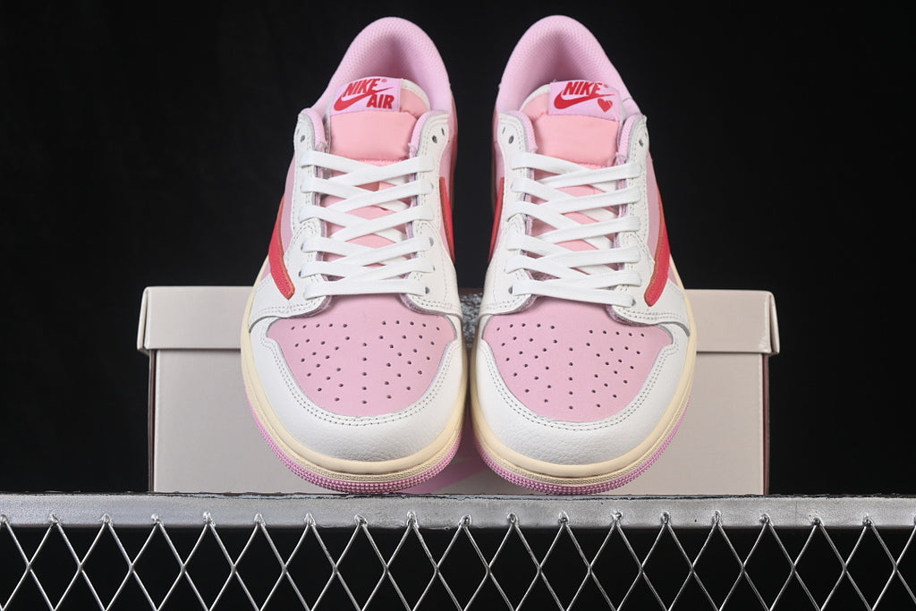 Air Jordan 1 Retro Low OG X Travis Scott "Sail/Tropical Pink"