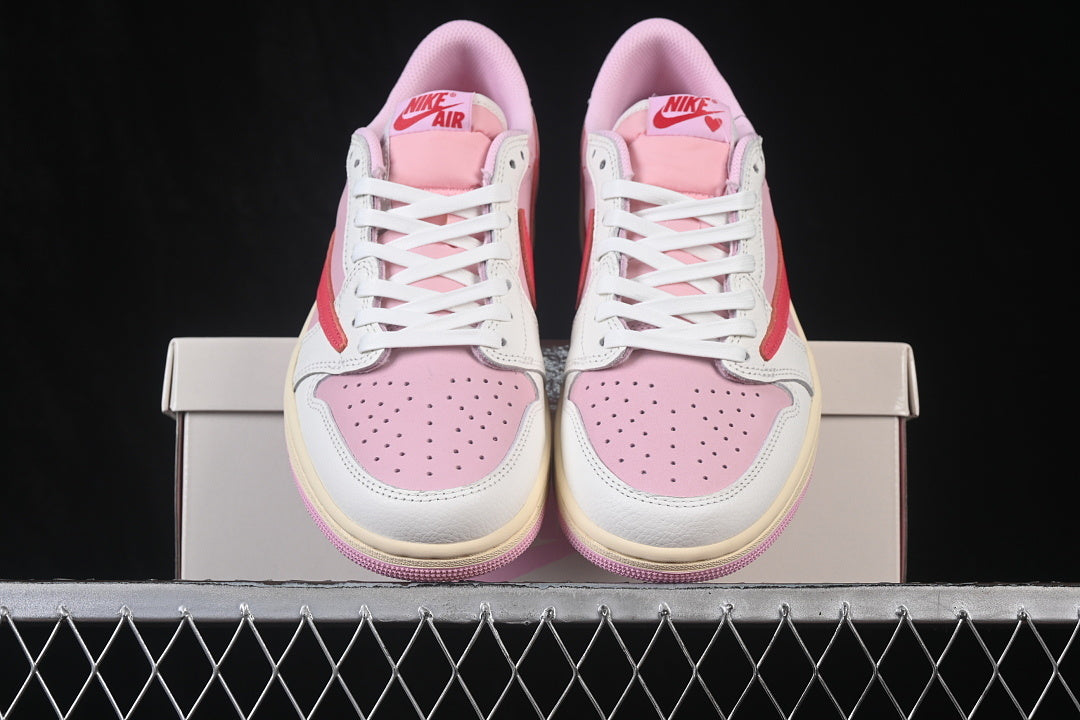 Air Jordan 1 Retro Low OG X Travis Scott "Sail/Tropical Pink"